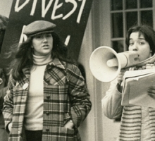 Students protesting apartheid 1985